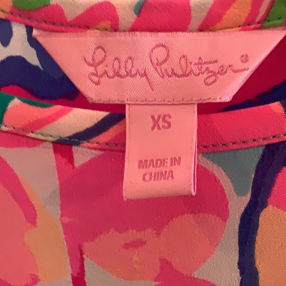 100% silk Lilly Pulitzer sleeveless top… Size extra small - Picture 3 of 4